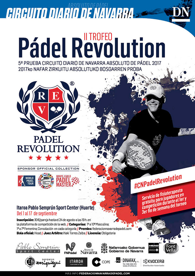 Arranca la quinta prueba del Circuito Diario de Navarra Absoluto de P&aacute;del II Trofeo Padel Revoluti&oacute;n